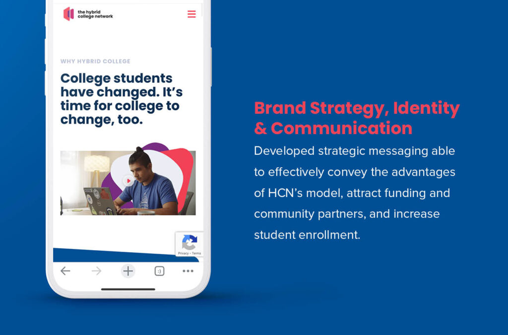 Hybrid College Network brand strategy case study image